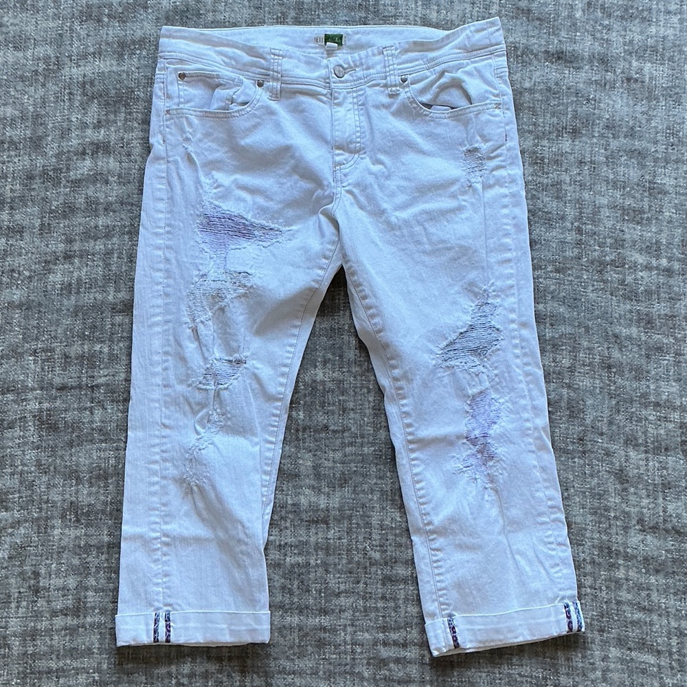 Anthropologie White Denim Pants